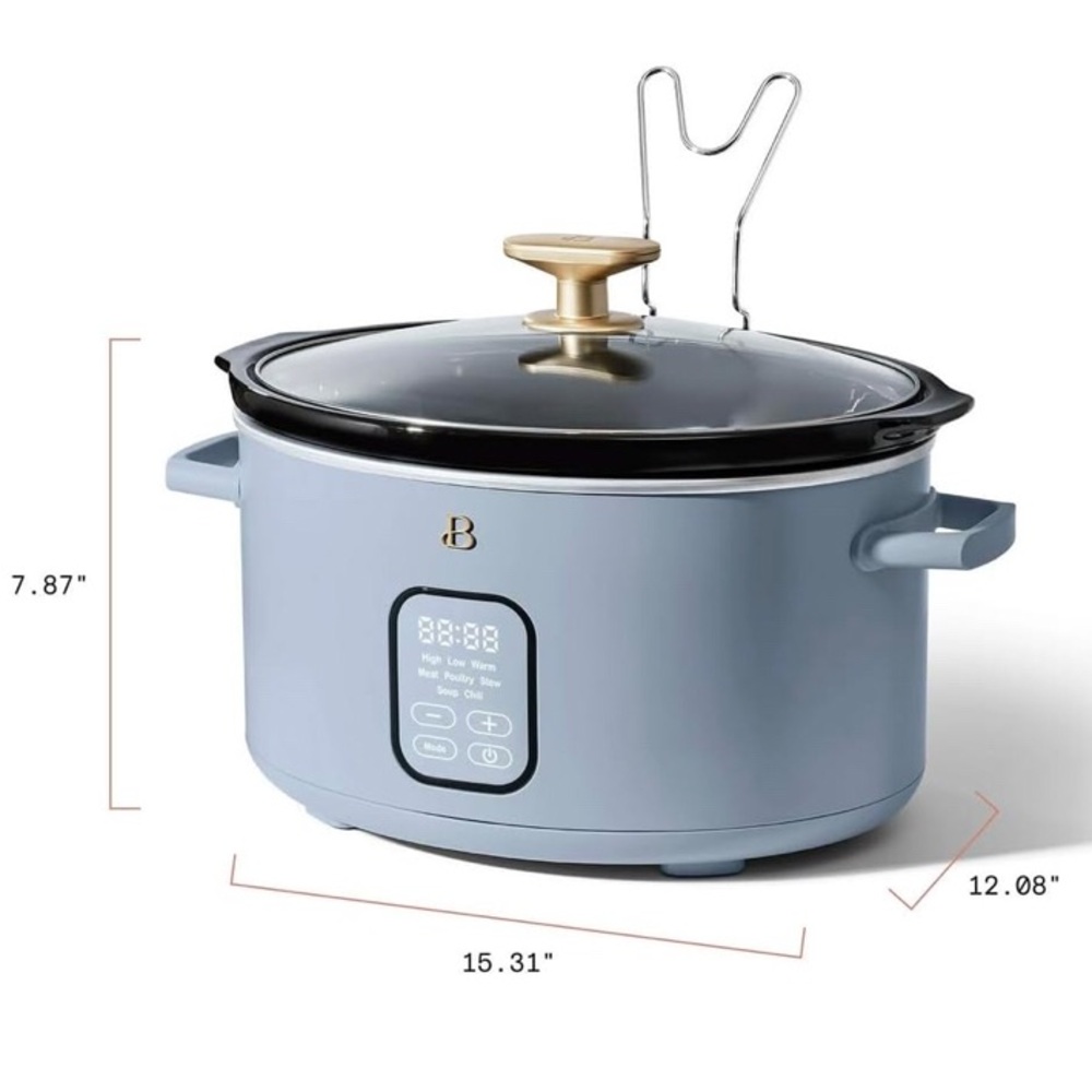 NWT Beautiful 6 Qt Programmable Slow Cooker | Color- Cornflower Blue. - Picture 5 of 5